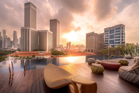 Naumi Hotel in Singapur:  Infinity Pool Sunset