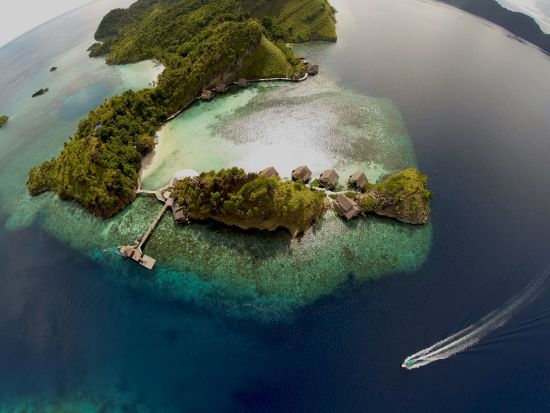 Misool Eco Resort in Sorong:  Aerial View