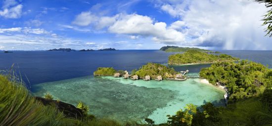 Misool Eco Resort in Sorong:  Aerial View