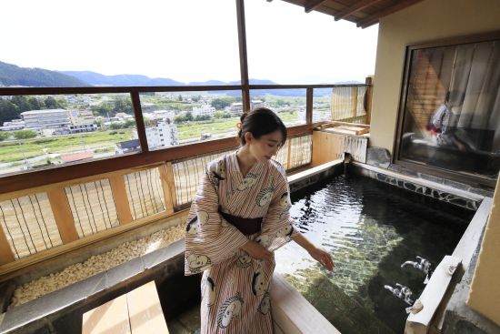 Ryokan Biyuyonado à Yudanaka:  Japanese Deluxe with open-air Onsen