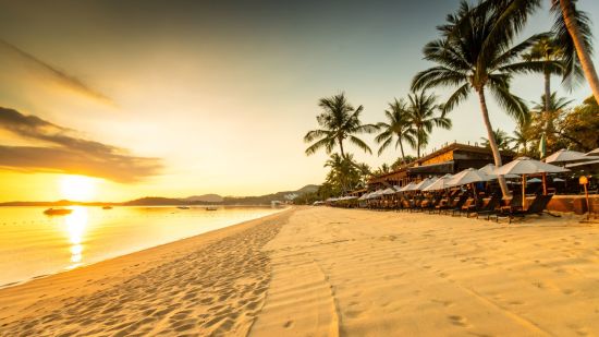 Bandara Spa Resort & Pool Villas à Ko Samui:  beach: beach: opinion: Sunset at the Beach