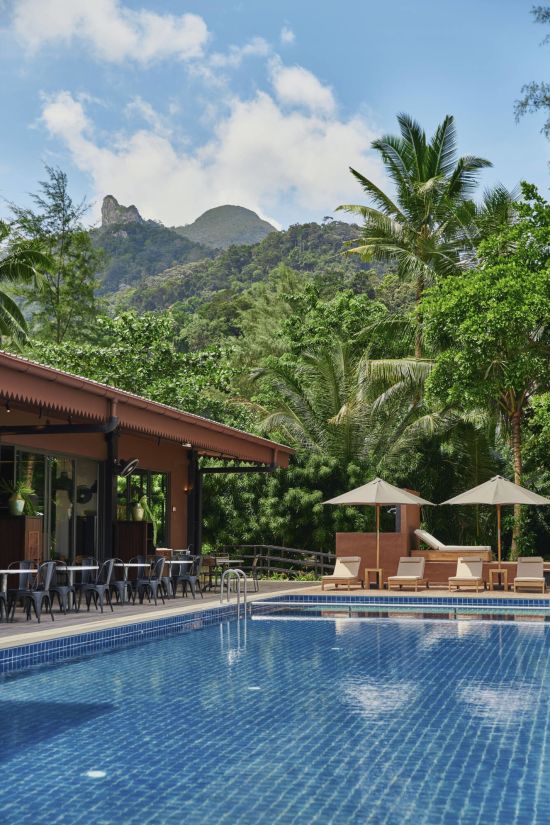 The Boathouse Pulau Tioman à Île Tioman:  Swimming Pool Side View