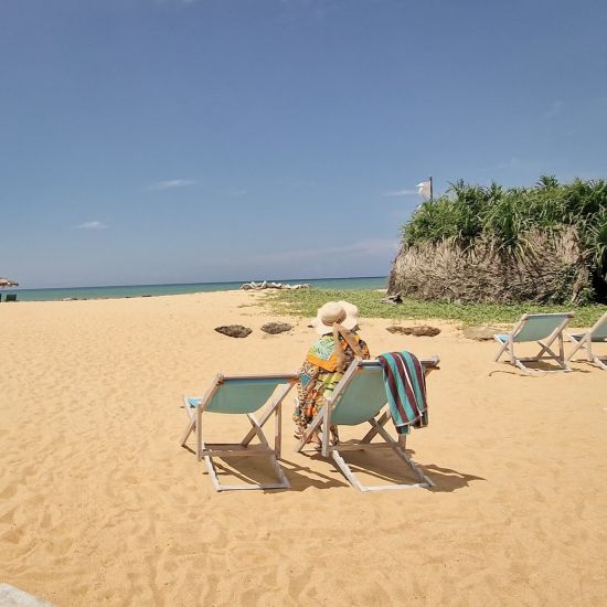 Elements Beach & Nature Resort in Kalpitiya:  Beachfront