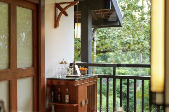 La Résidence Phou Vao in Luang Prabang: Mountain View Suite | Outdoor Minibar
