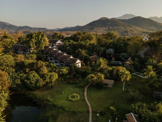 La Résidence Phou Vao in Luang Prabang: aerial view
