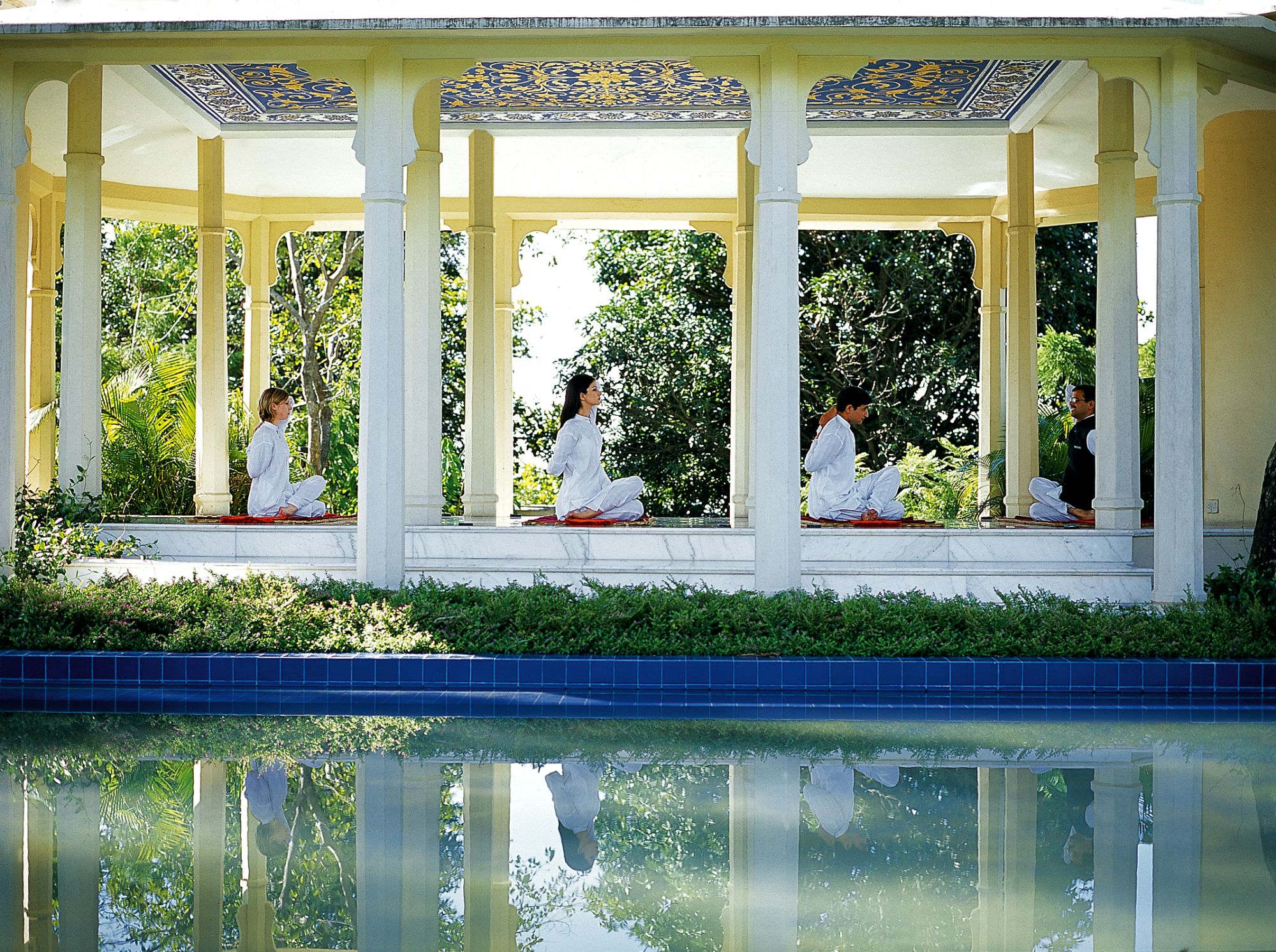Ananda in the Himalayas in Rishikesh: Group Yoga_Music Pavillion