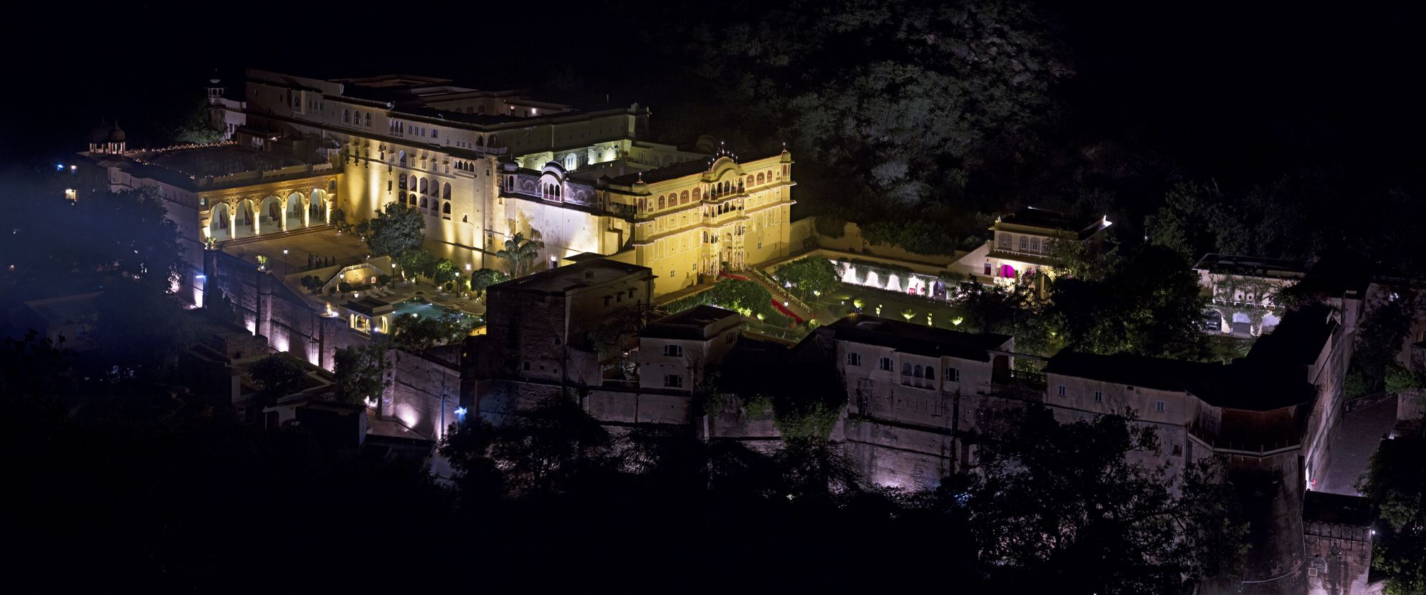 Samode Palace in Jaipur: opinion: Night View of Palace