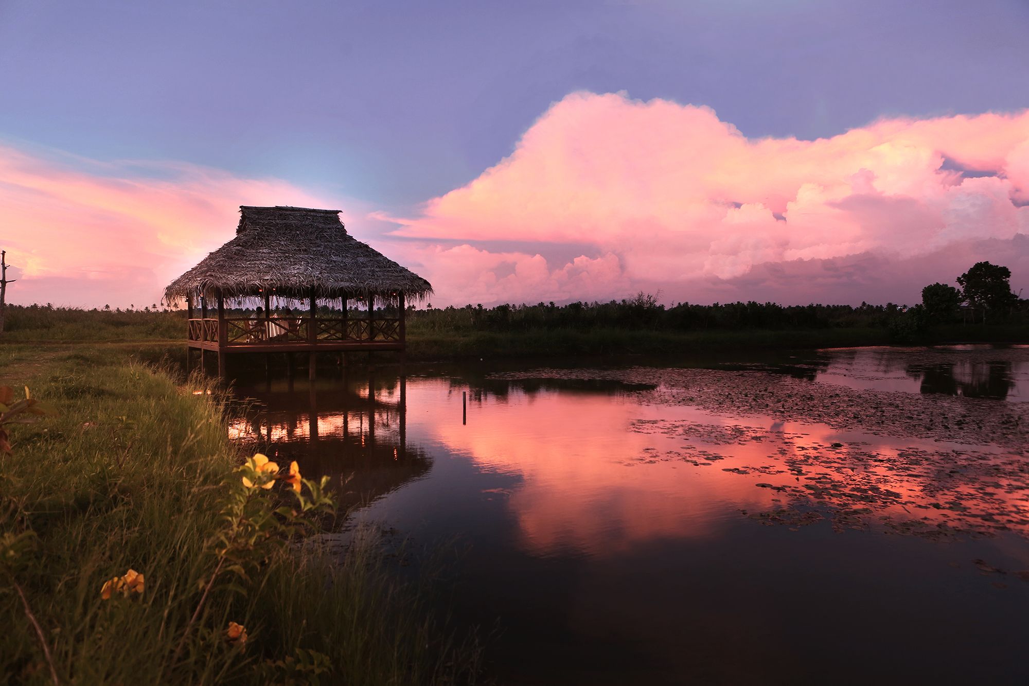 Coconut Lagoon in Kumarakom:  Sunset in the Backwaters