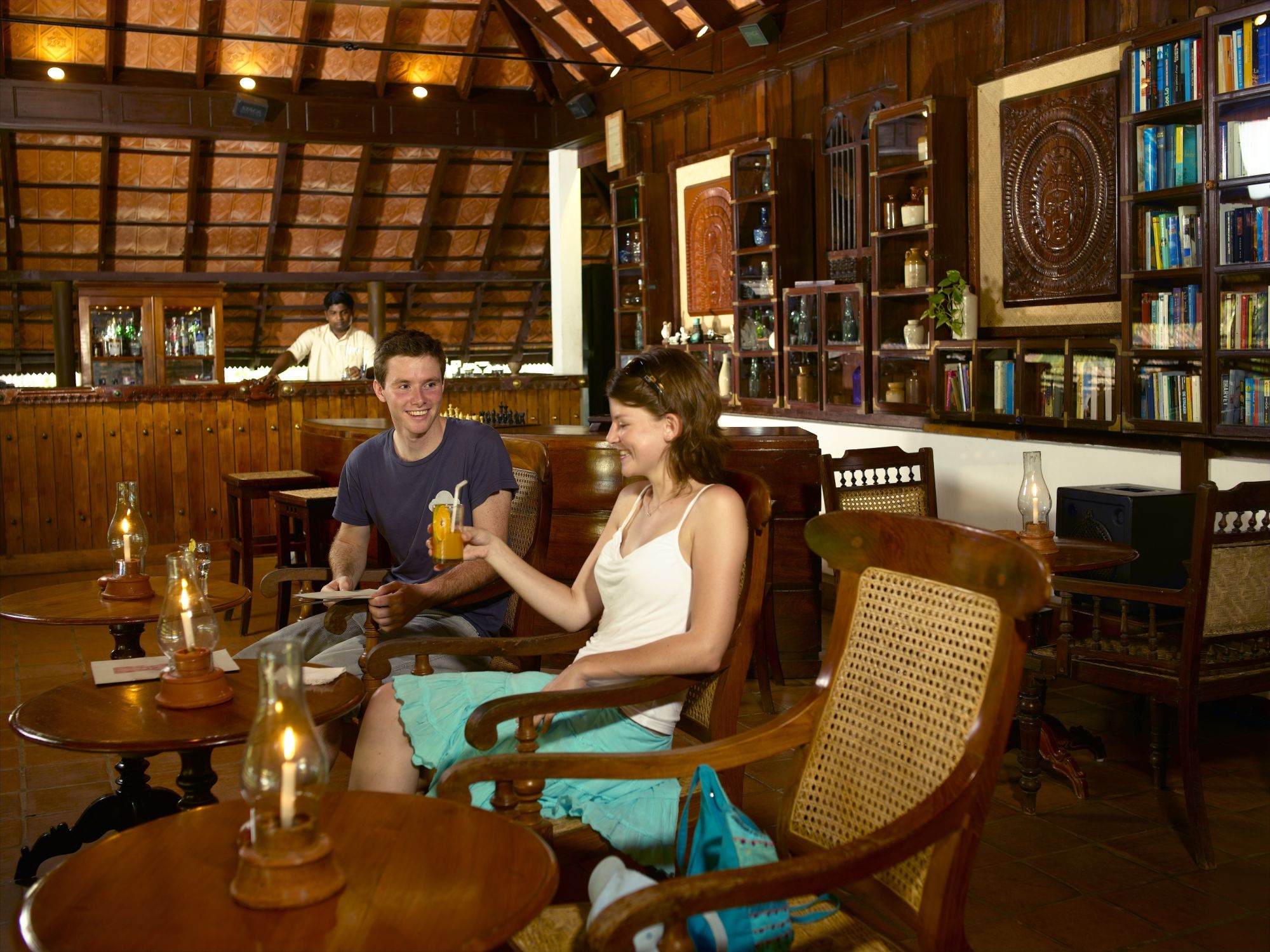 Coconut Lagoon in Kumarakom:  Library