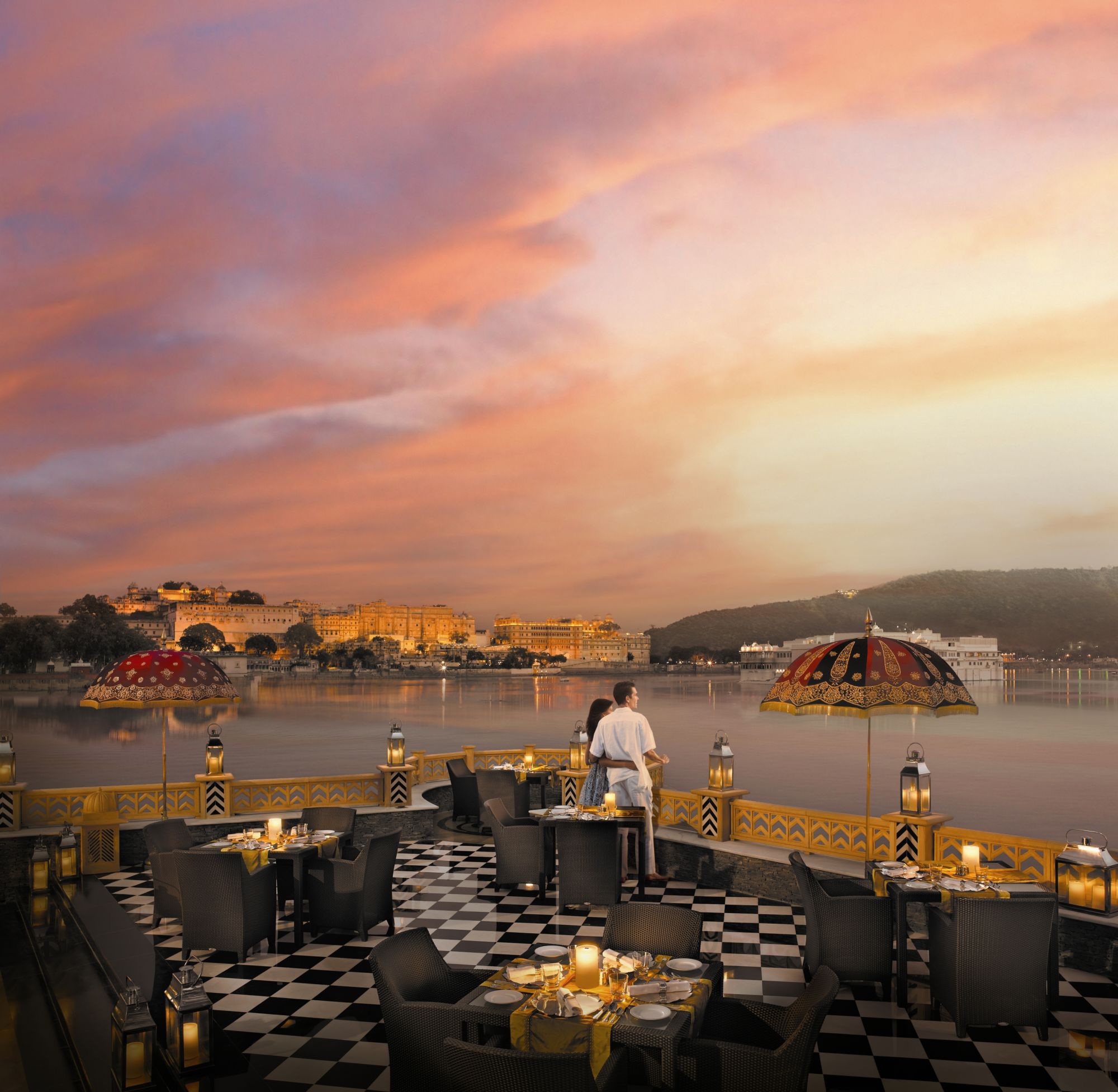 The Leela Palace in Udaipur: Sunset
