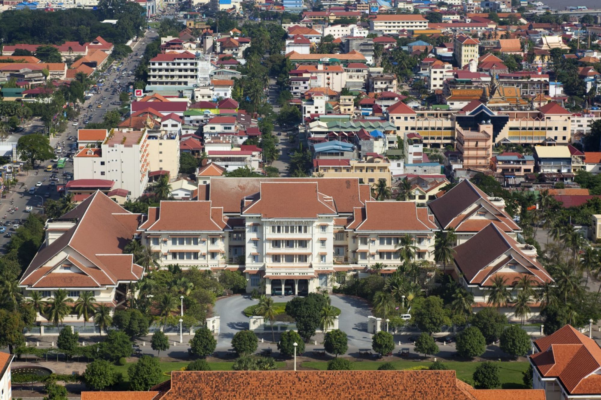 Raffles Hotel Le Royal à Phnom Penh: Aerial View