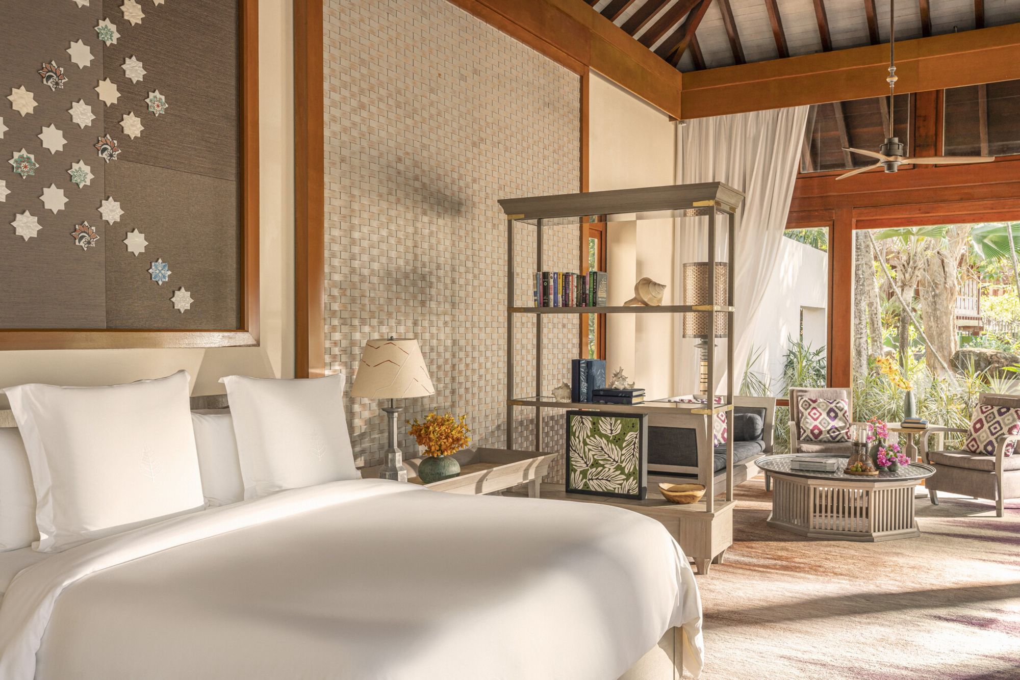 Four Seasons Resort in Langkawi: Family Beach Villa with Plunge Pool | Master Bedroom & Living Area
