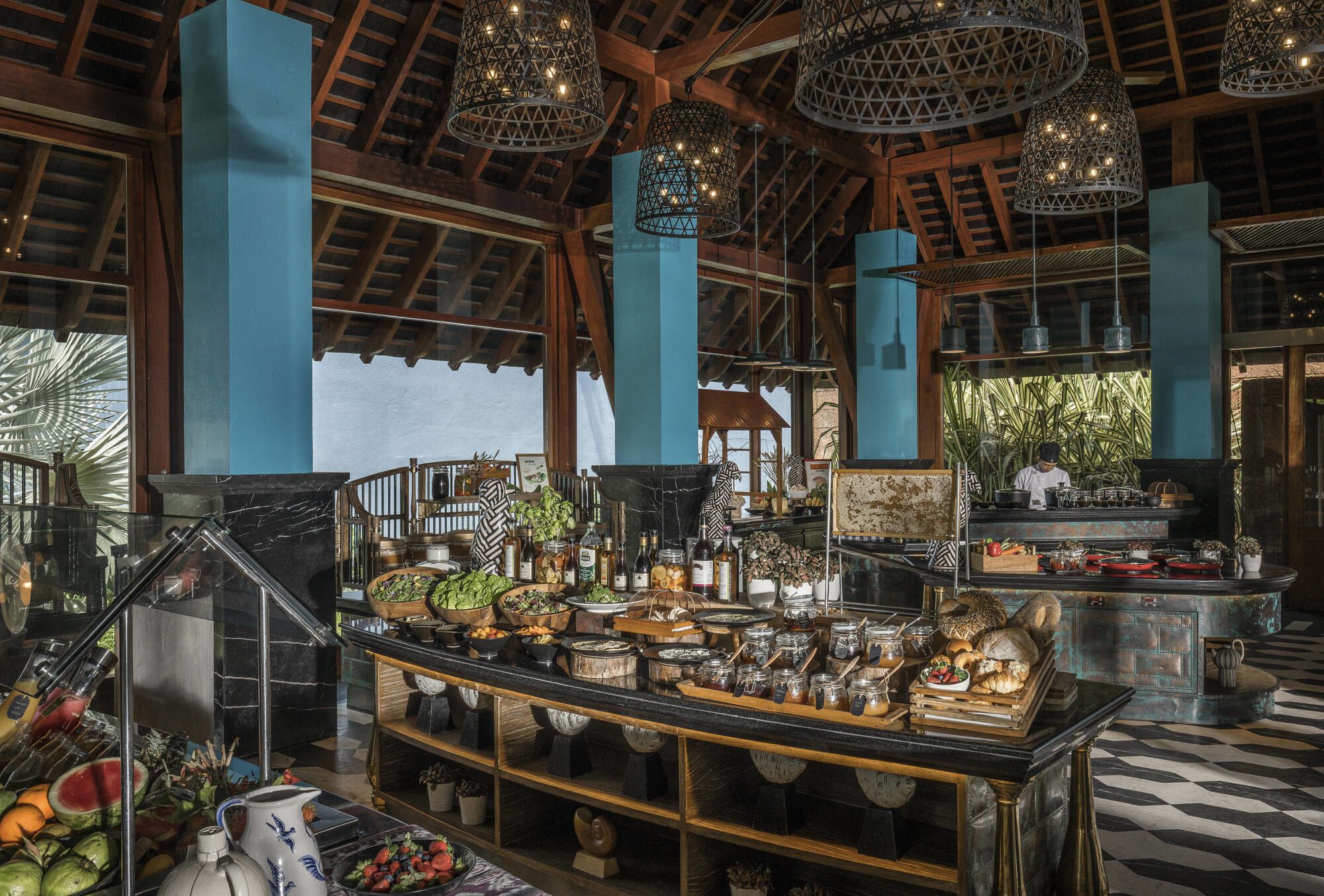 Four Seasons Resort in Langkawi: Lower Serai Restaurant Buffet Area
