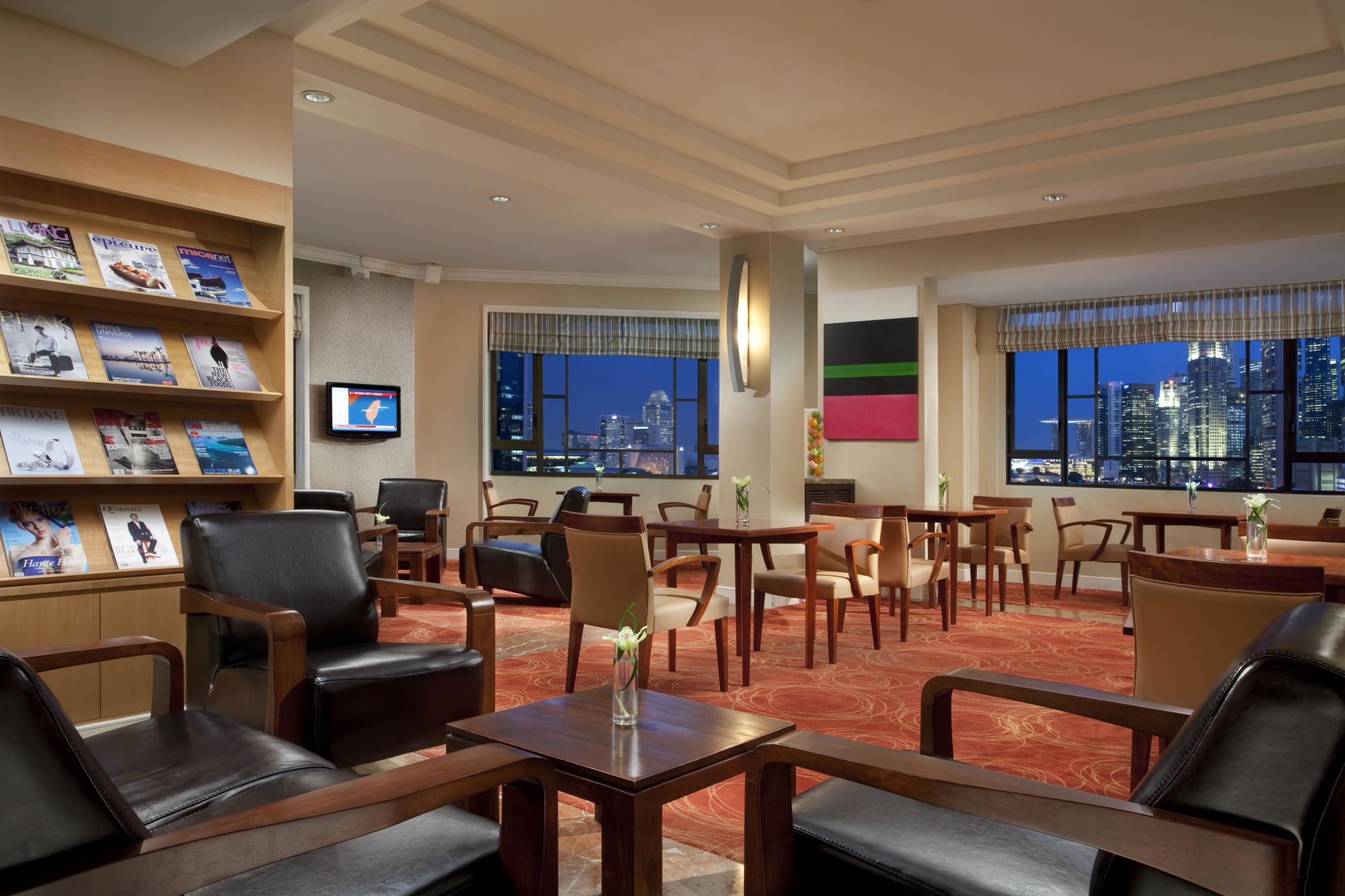 Paradox Singapore Merchant Court at Clarke Quay à Singapour: Executive Club at Night