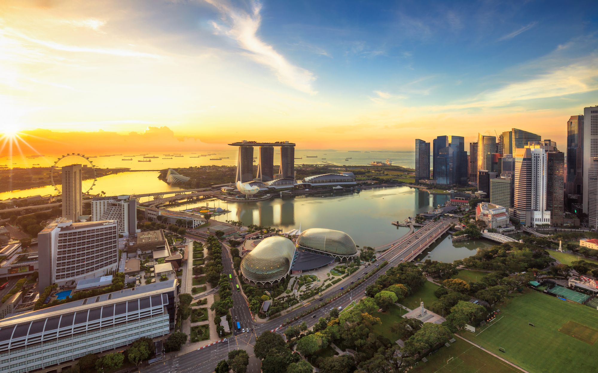 Swissotel The Stamford à Singapour: Marina Bay view from Swissôtel The Stamford