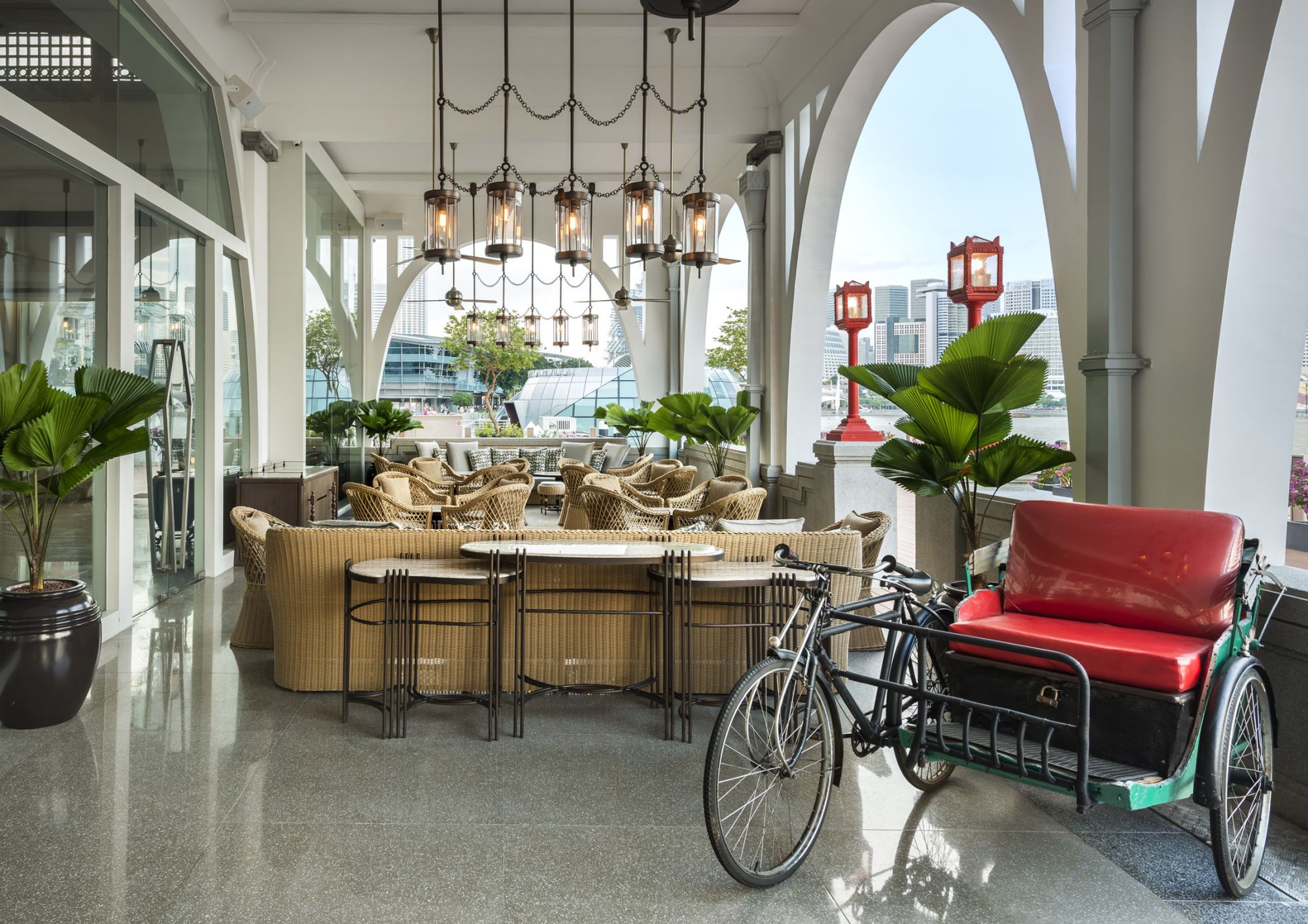 The Fullerton Bay in Singapur: The Clifford Pier (Alfresco Area II)