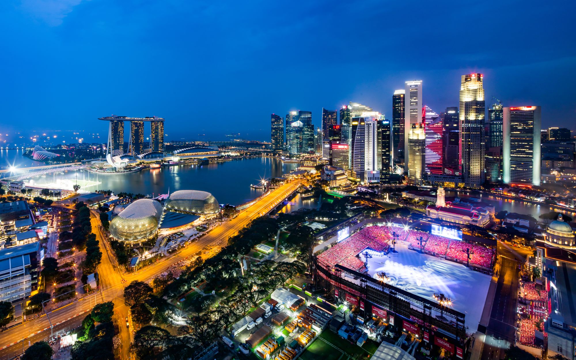Swissotel The Stamford à Singapour: Marina Bay view from Swissôtel The Stamford