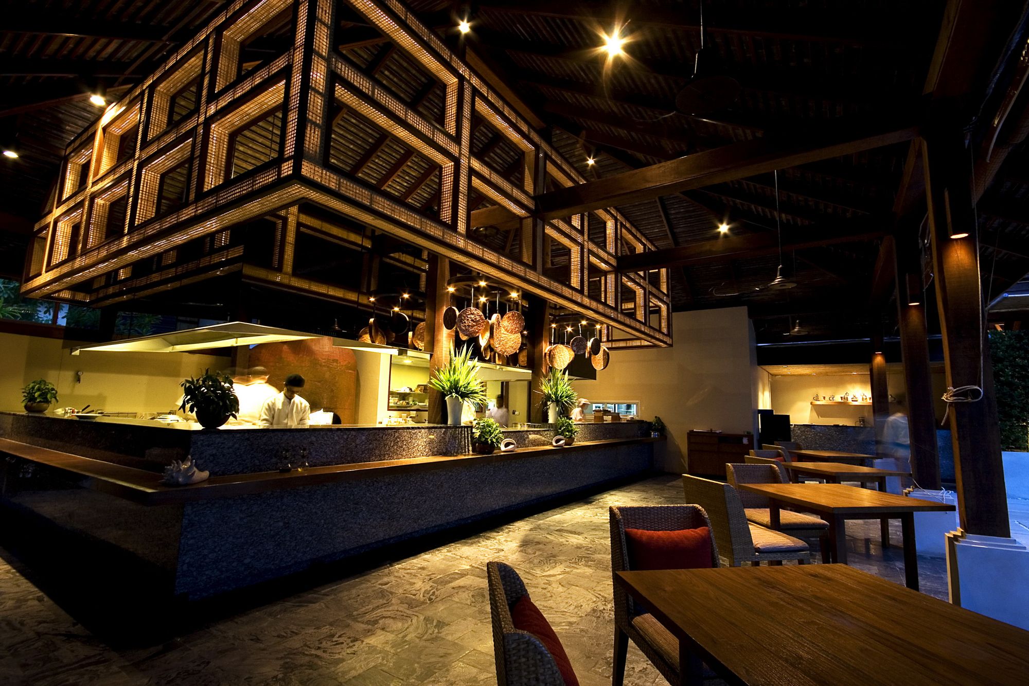 Anantara Rasananda Koh Phangan Villas à Ko Phangan:  Open kitchen at The Bistro at The Beach