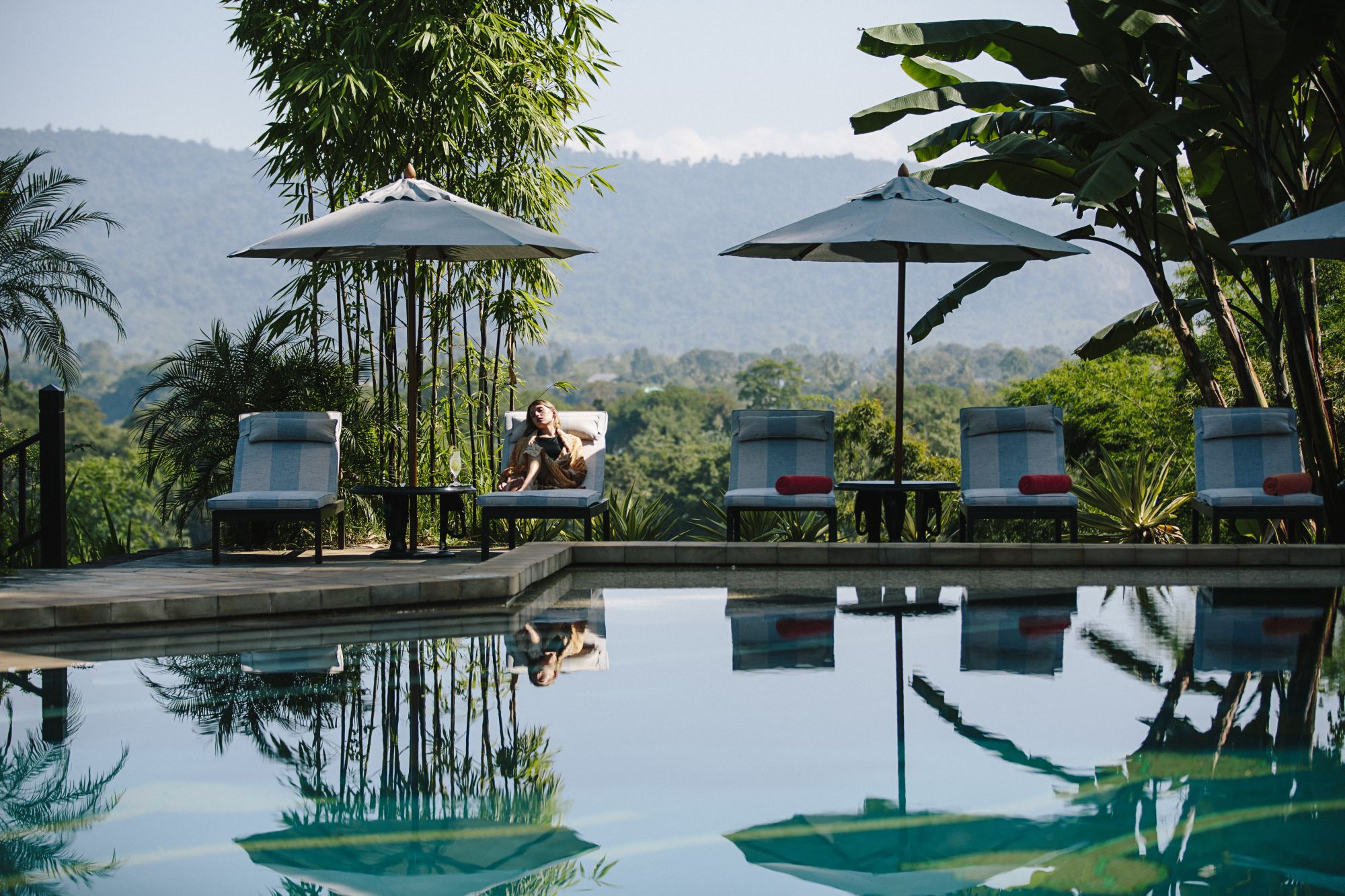 Anantara Golden Triangle Elephant Camp & Resort à Triangle d'Or: Pool Lounge