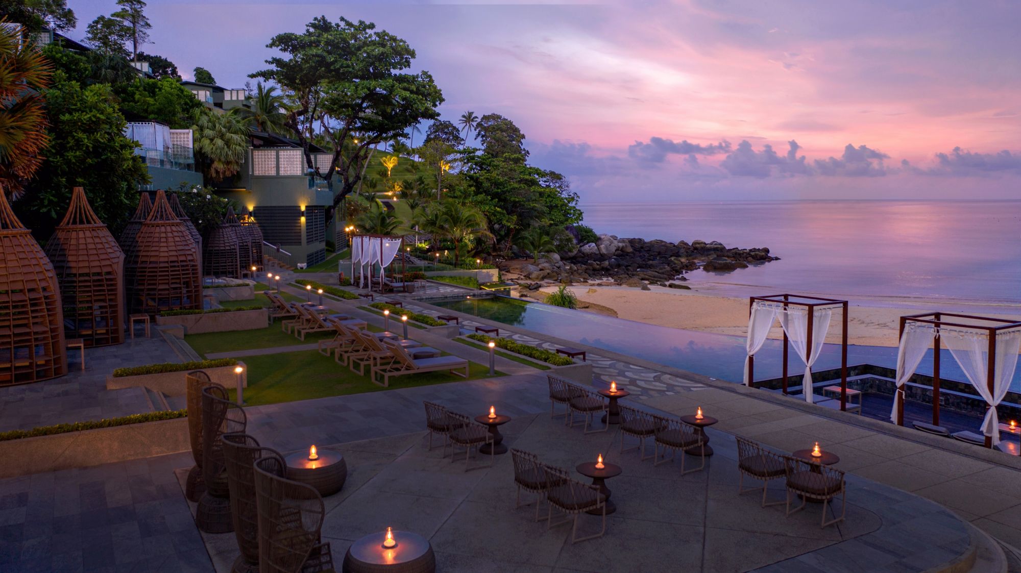 The Shore at Katathani in Phuket:  Main Pool at night