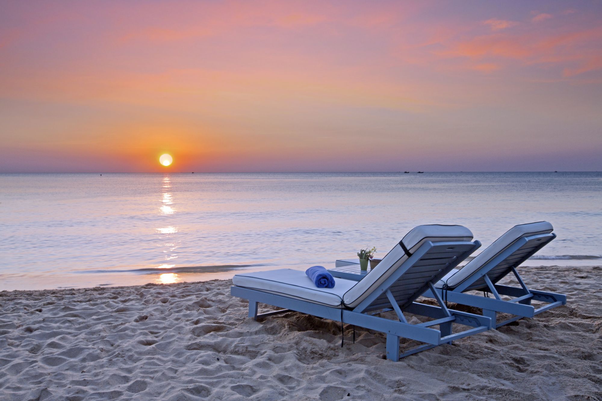La Veranda Resort in Phu Quoc: beach: beach: Sunset at Beach