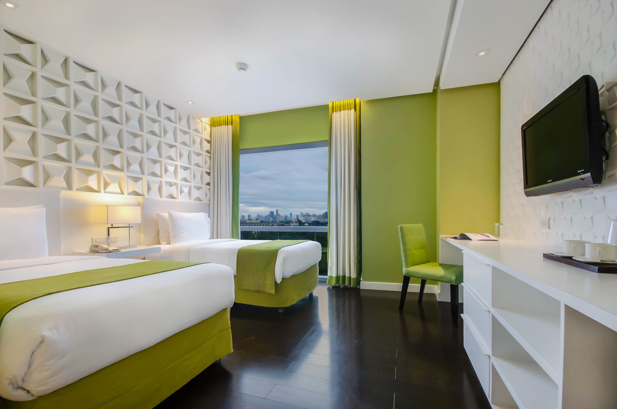 The Bayleaf Intramuros in Manila: Deluxe | Twin - Lime Green