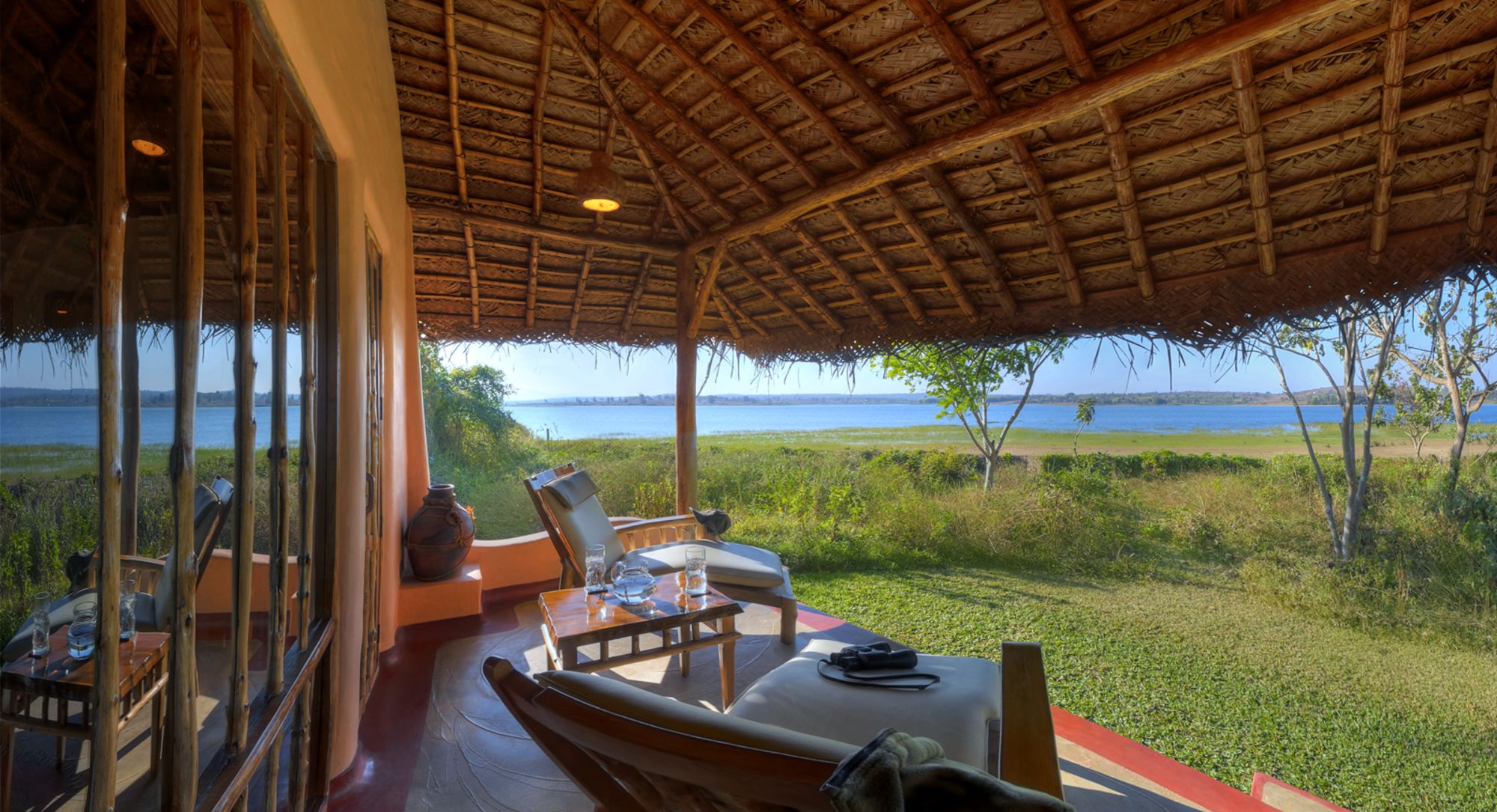 Evolve Back Kuruba Safari Lodge in Nagarhole Nationalpark: Pool Hut | Sit-out