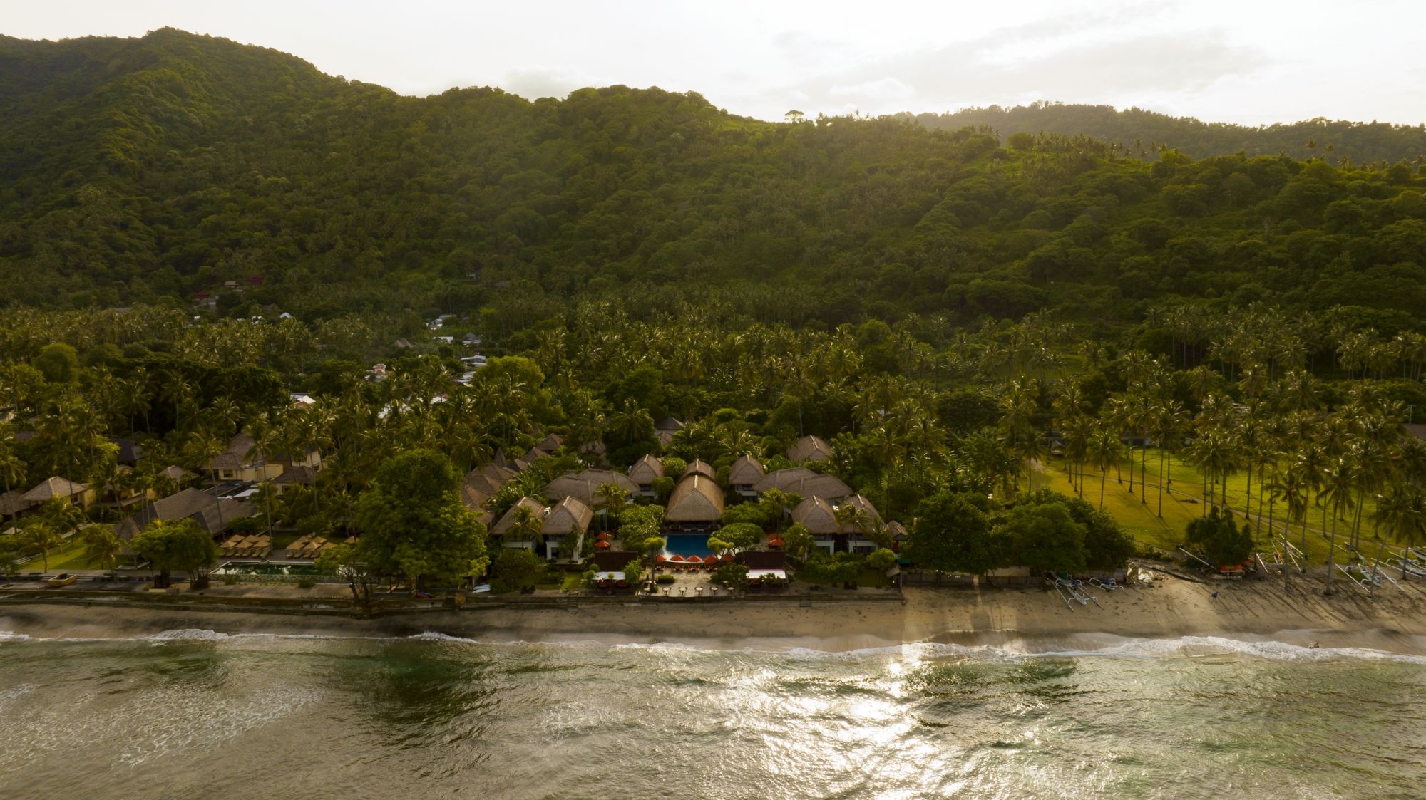 Sudamala Resort, Senggigi, Lombok: Aerial view