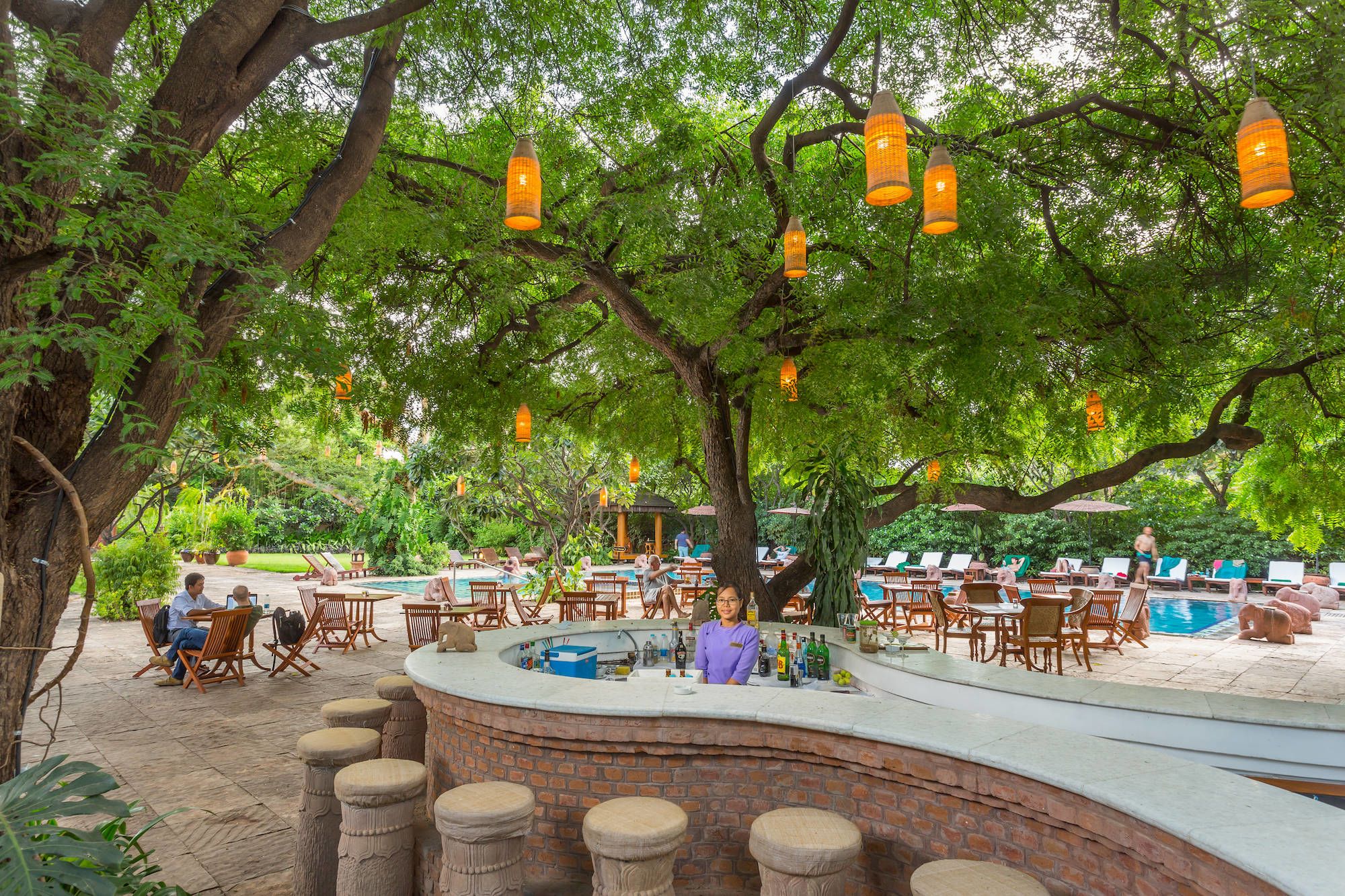 The Hotel @ Tharabar Gate in Bagan: Pool Side Restaurant