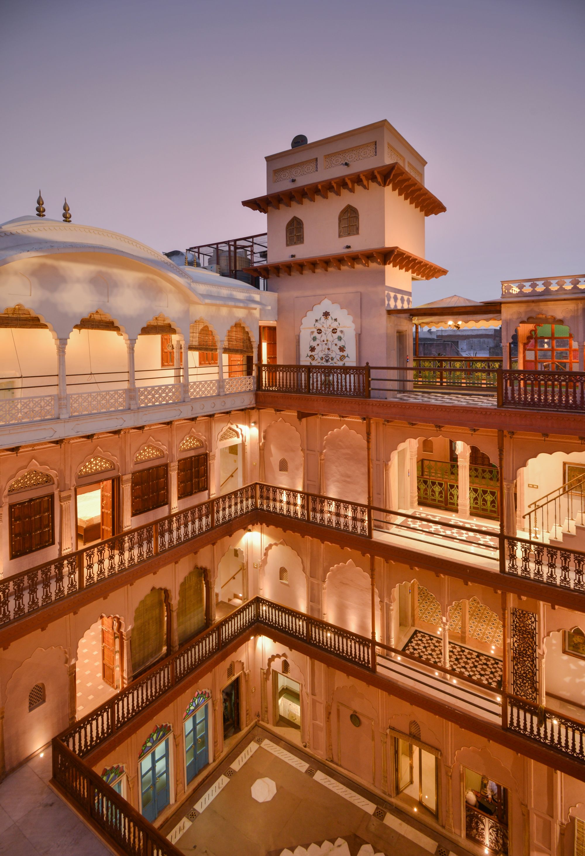 Haveli Dharampura à Delhi: View to the courtyard