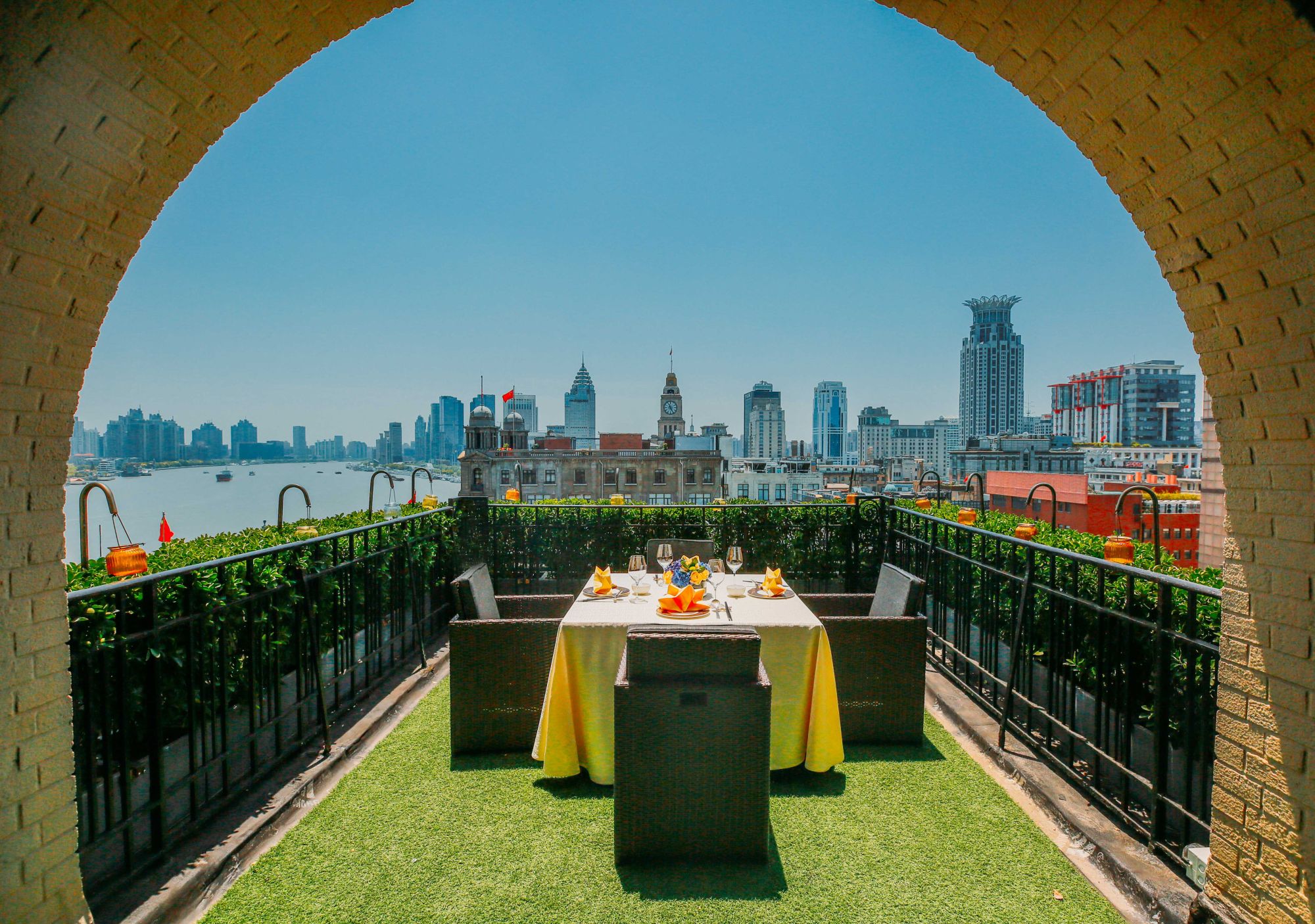 Fairmont Peace in Shanghai:  The Cathay Room Restaurant | terrace