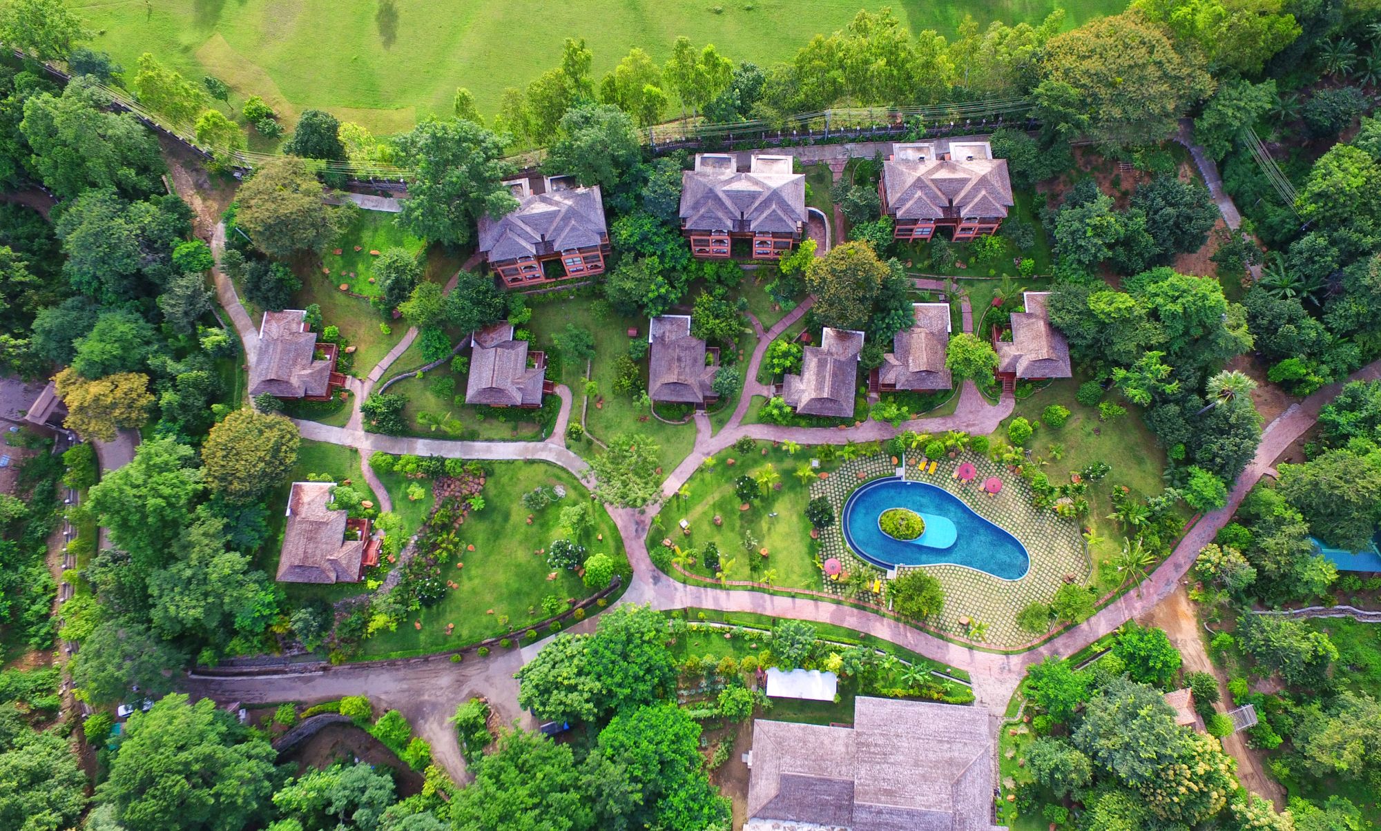 Popa Garden Resort à Bagan: Aerial View