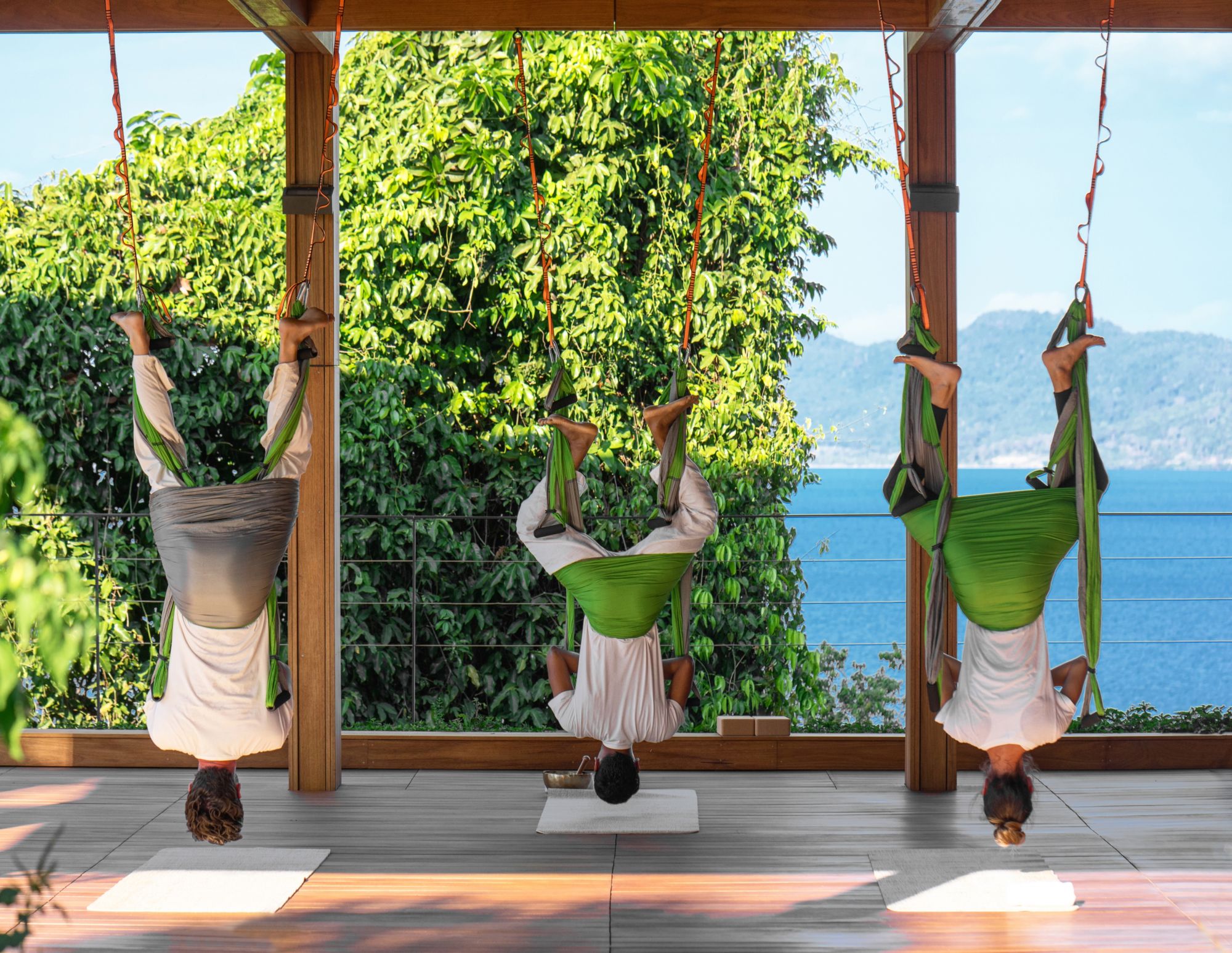 Six Senses Krabey Island in Koh Krabey: Flying yoga