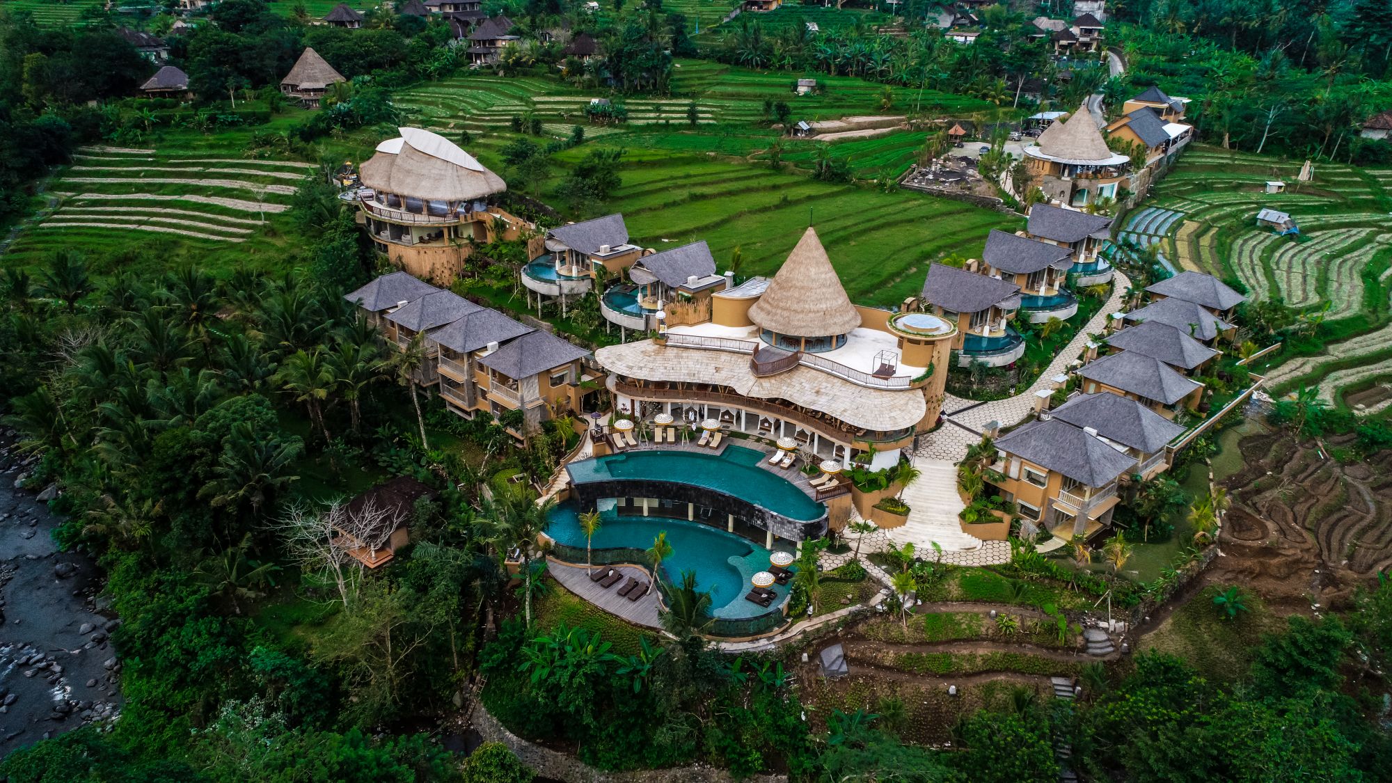 Wapa di Ume Sidemen in Ostbali: Aerial view