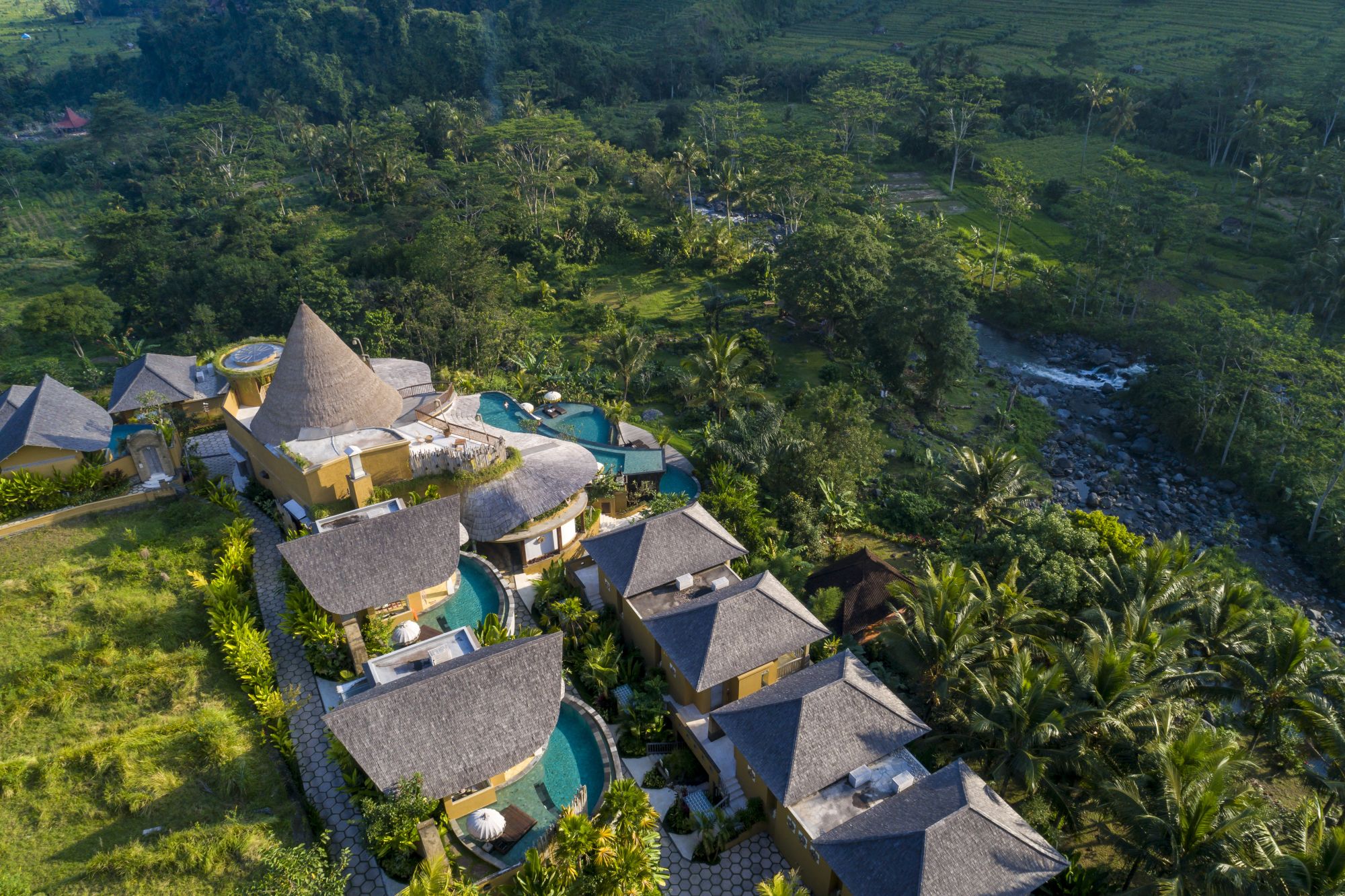 Wapa di Ume Sidemen in Ostbali: Aerial view