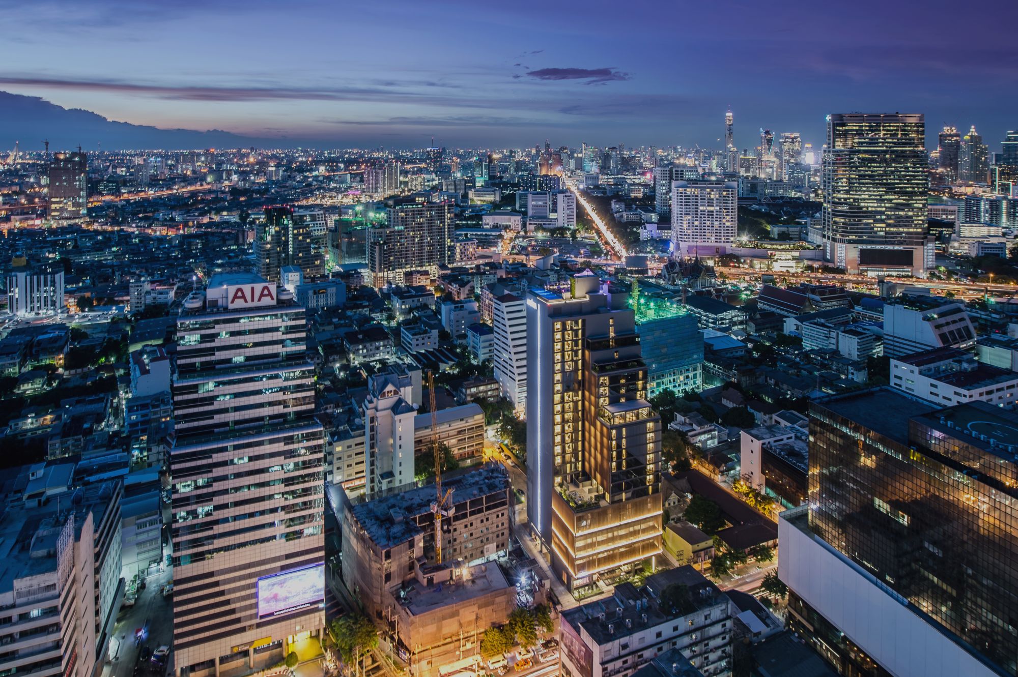 Amara Bangkok: View from our rooftop infinity pool