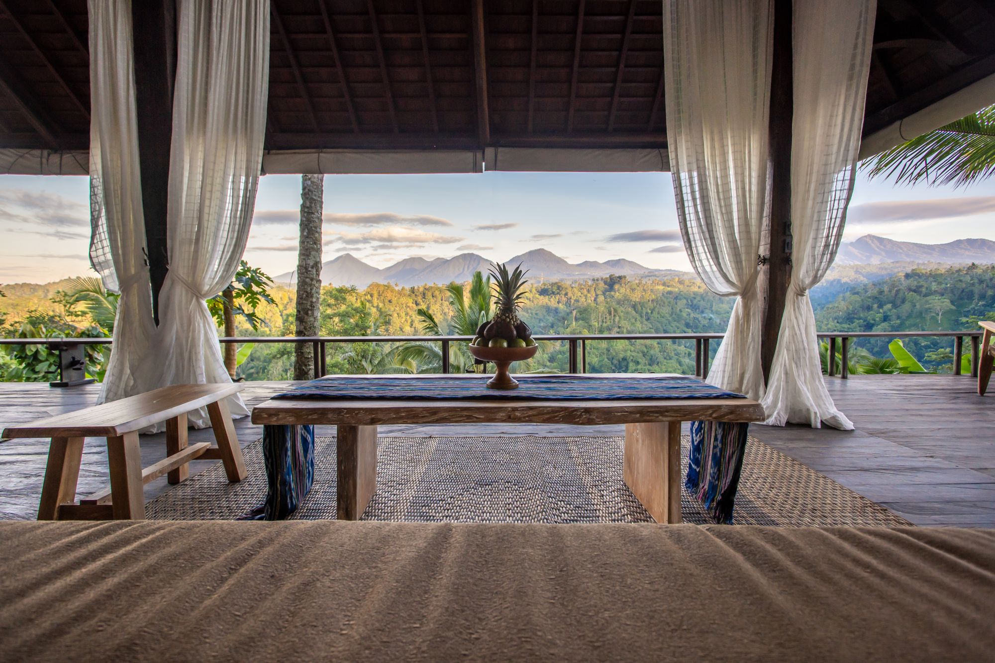 Buahan, a Banyan Tree Escape in Ubud: Buahan Valley Pool Bale | View from the sofa