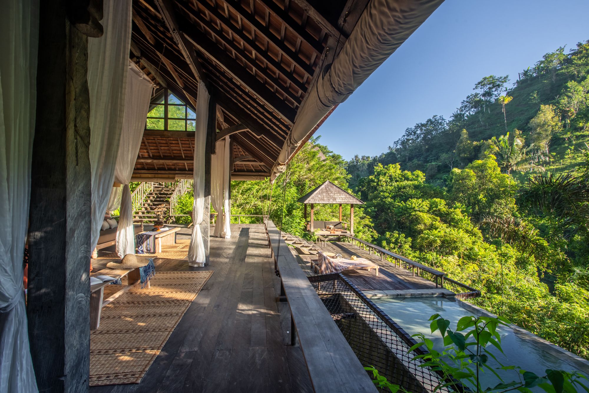Buahan, a Banyan Tree Escape in Ubud: Rainforest Pool Bale | Pool Deck