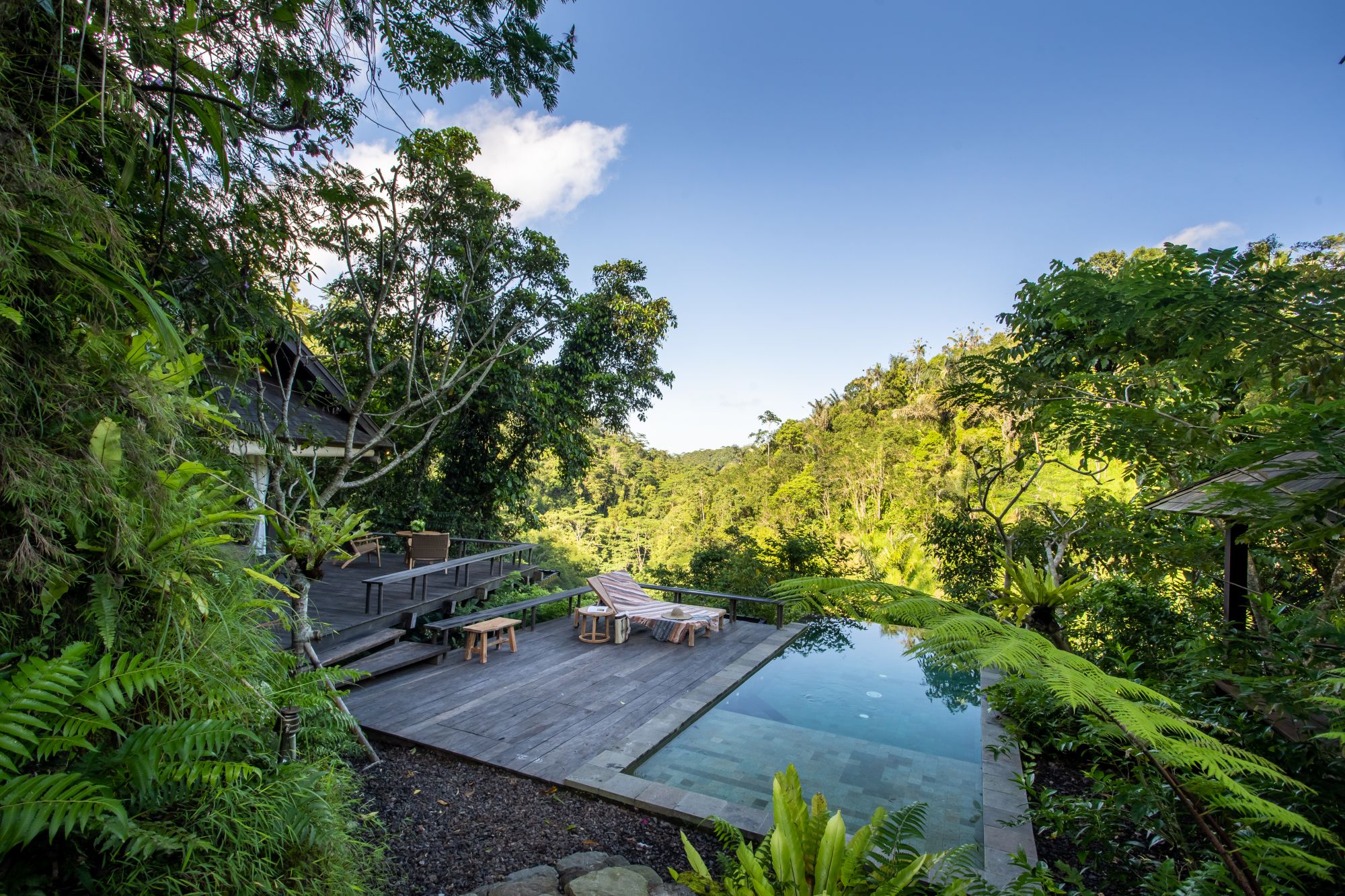 Buahan, a Banyan Tree Escape in Ubud: River Valley Pool Bale | Pool Deck