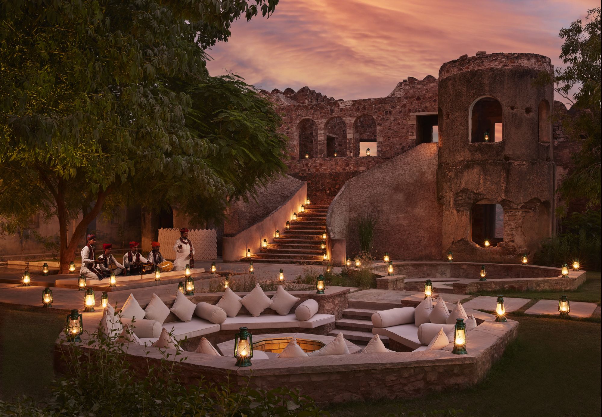 Six Senses Fort Barwara in Jaipur: The Cortile Firepit