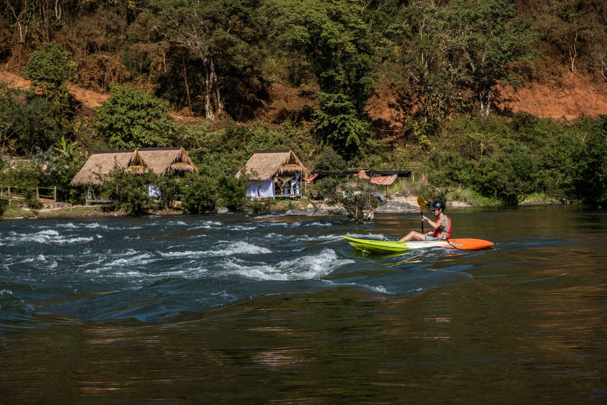 Découverte active de Luang Prabang: activities: Kayaking on the Nam Khan river