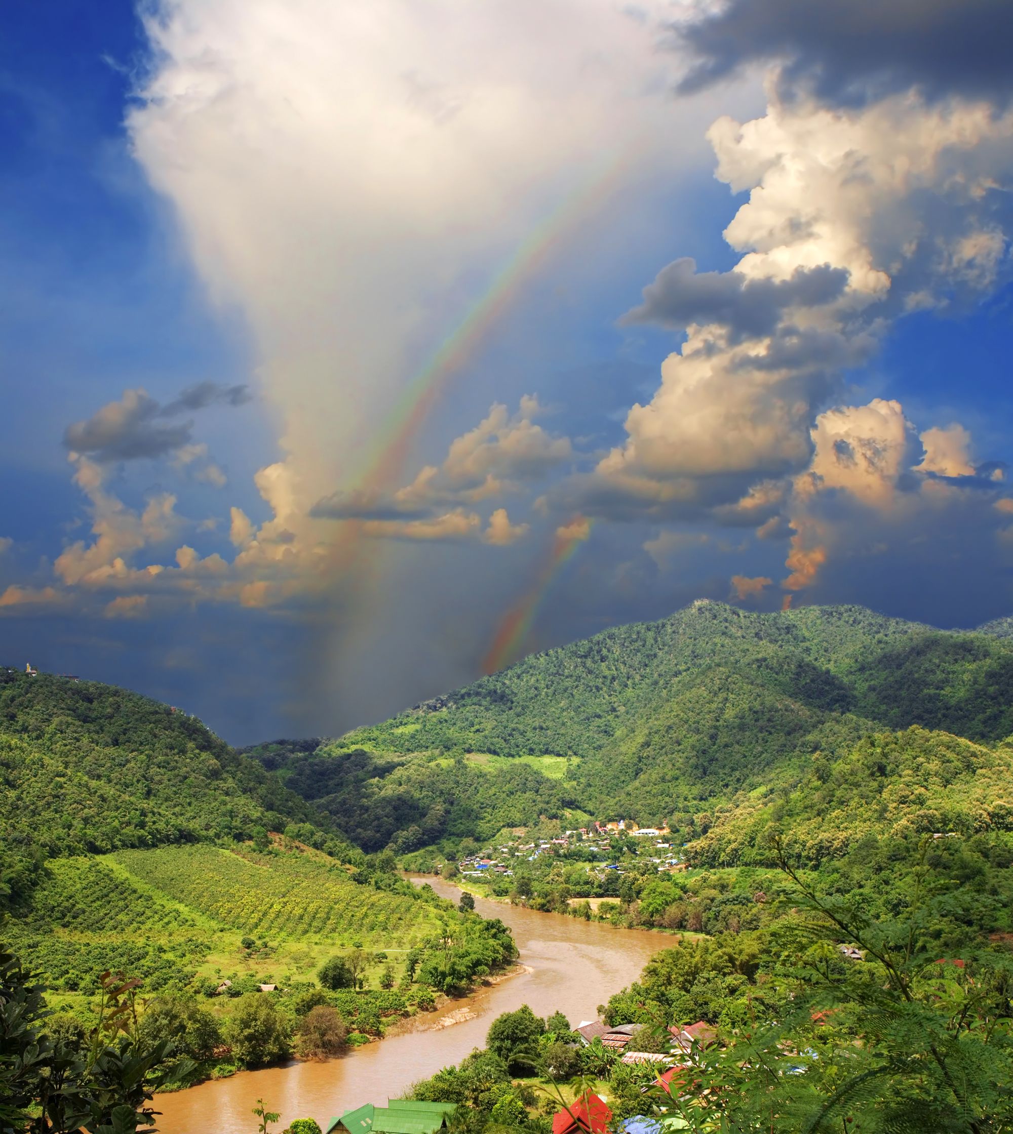 Mietwagen Rundreise Goldenes Dreieck ab Chiang Mai: Golden Triangle spectacular view