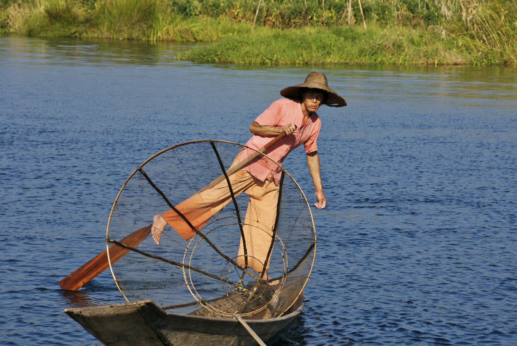 Das Goldene Land ab Yangon: Inle Lake fisherman