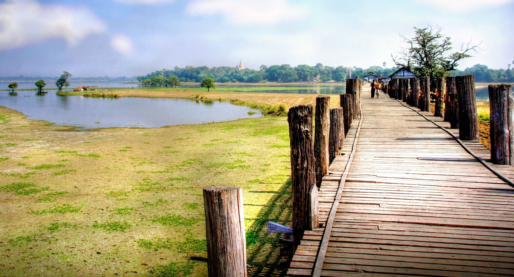 Das Goldene Land ab Yangon: Mandalay Amarapura U-Thein Bridge