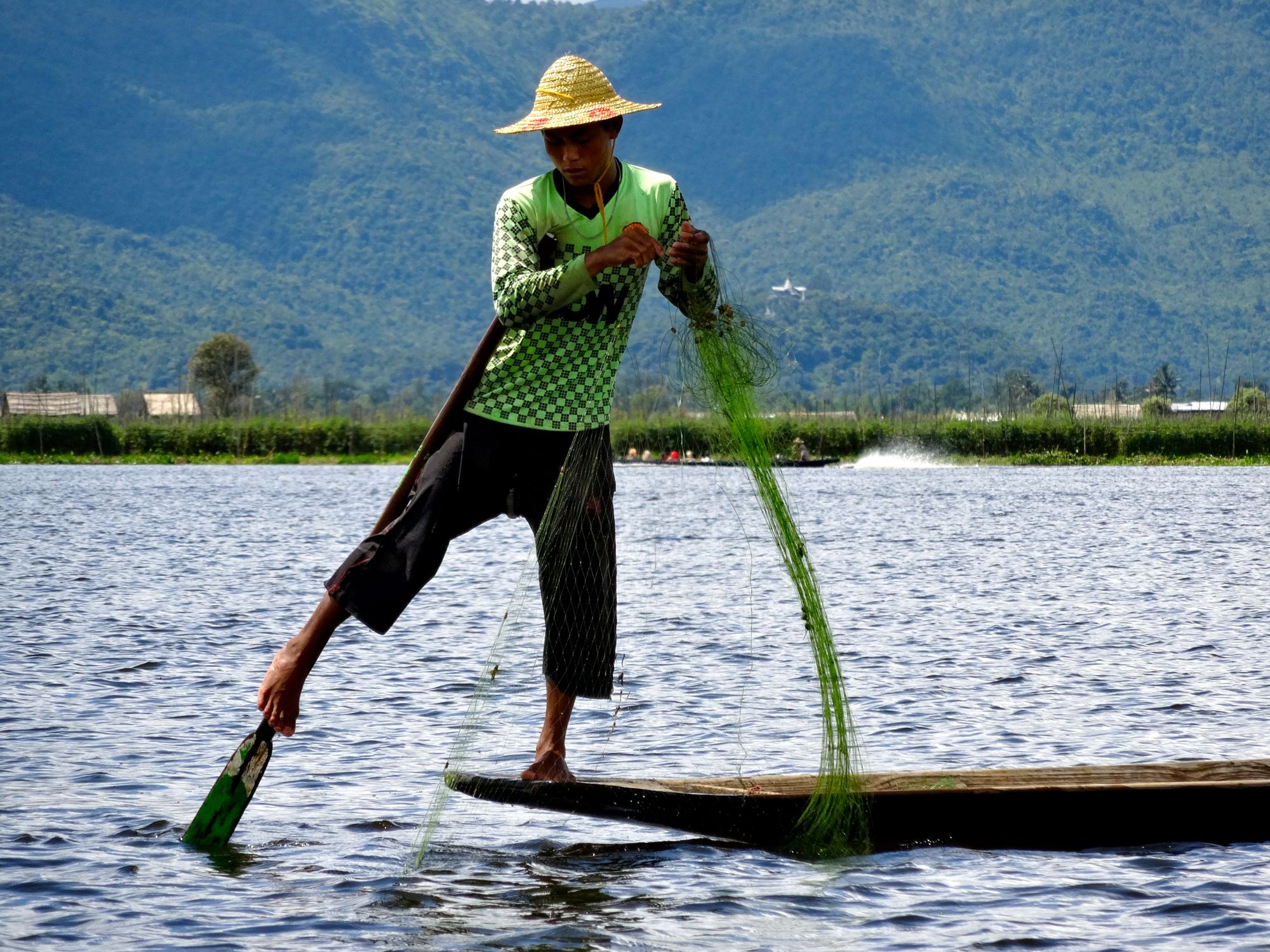 Das Goldene Land ab Yangon: Inle Lake fisherman