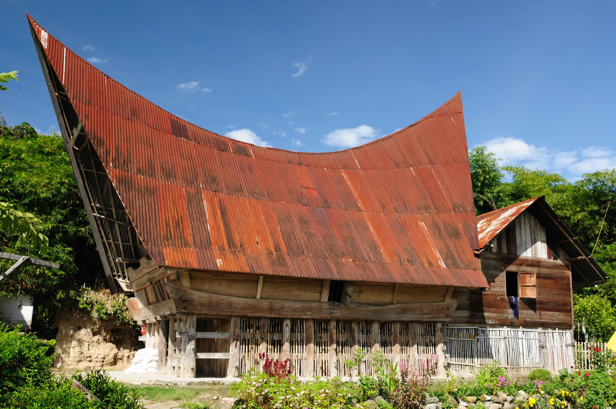 Sumatra Überlandreise ab Medan: Sumatra | Traditional house at Lake Toba