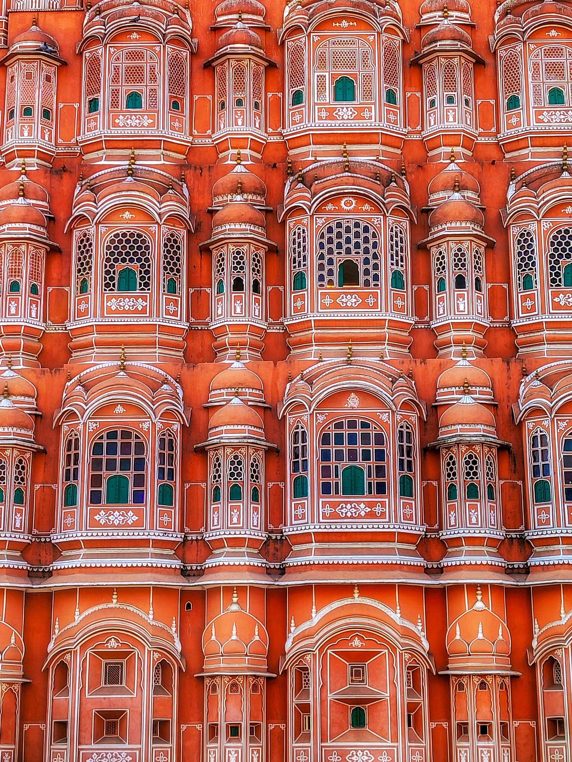 La féerie du Rajasthan de Delhi: Jaipur Hawa Mahal - Palace of the Winds