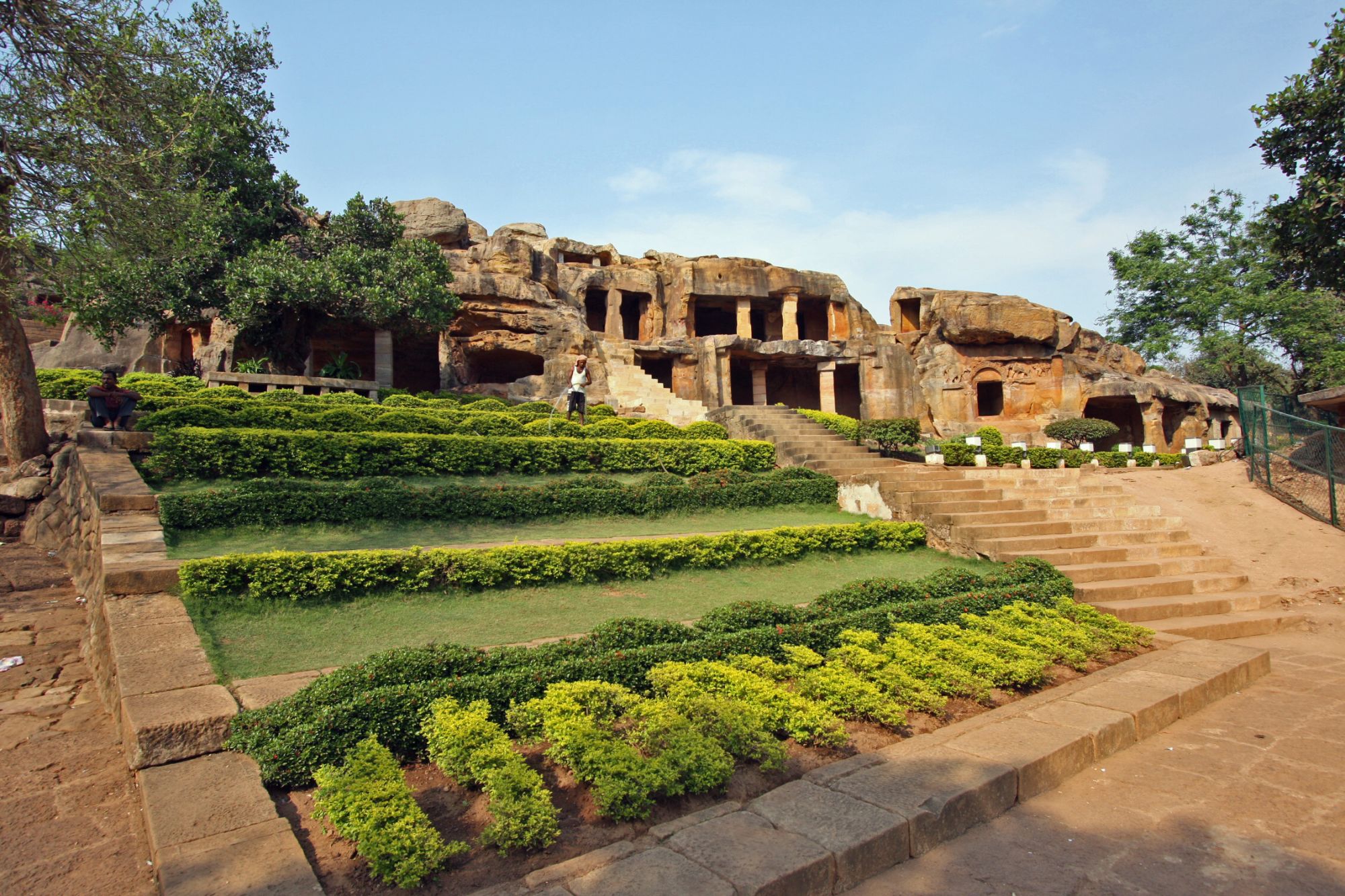 Odisha, terre des temples de Bhubaneswar: Udayagiri caves Bhubaneswar