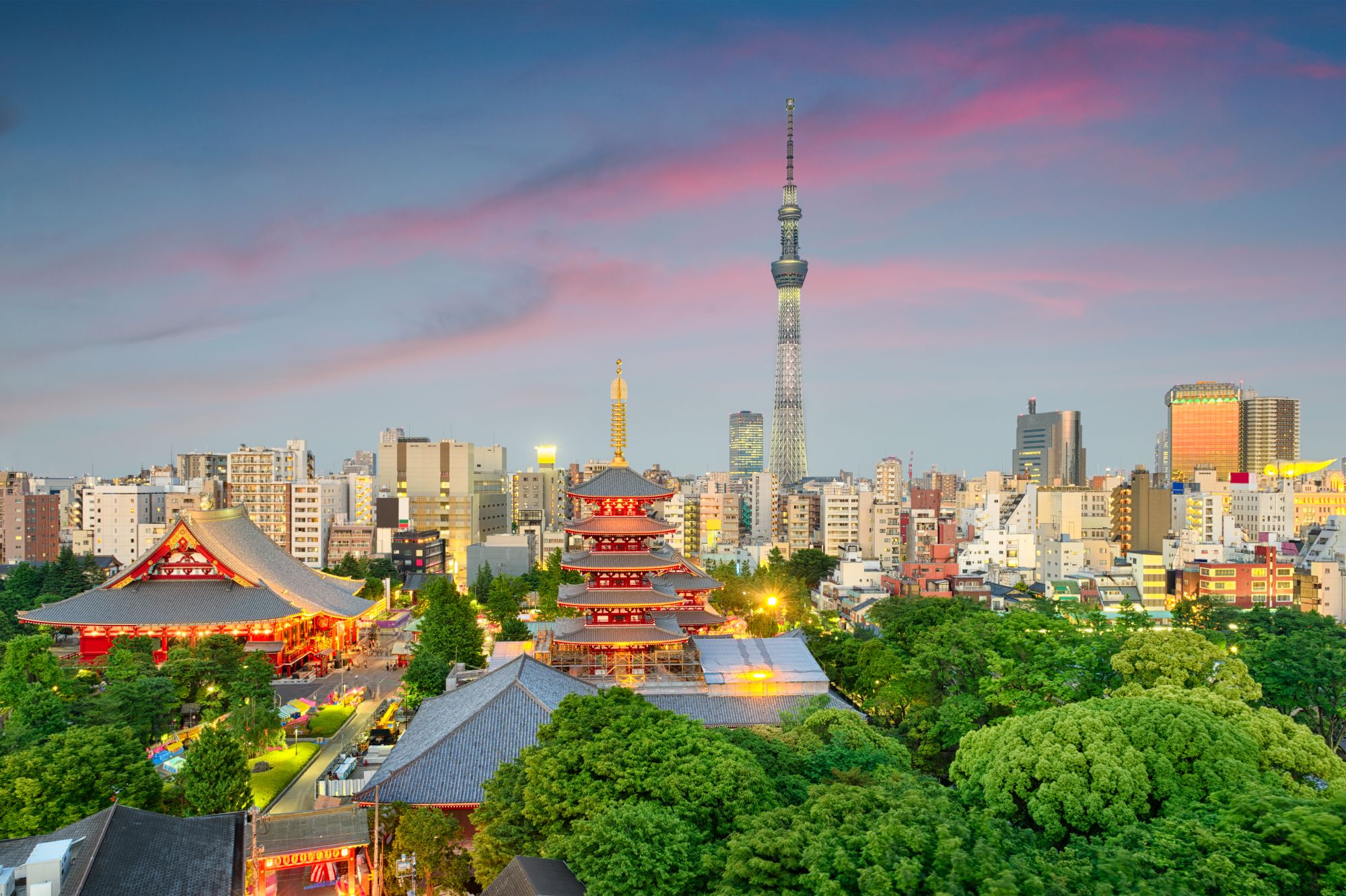 Gruppenreise «Zen» ab Kyoto: Tokyo skyline in Asakusa