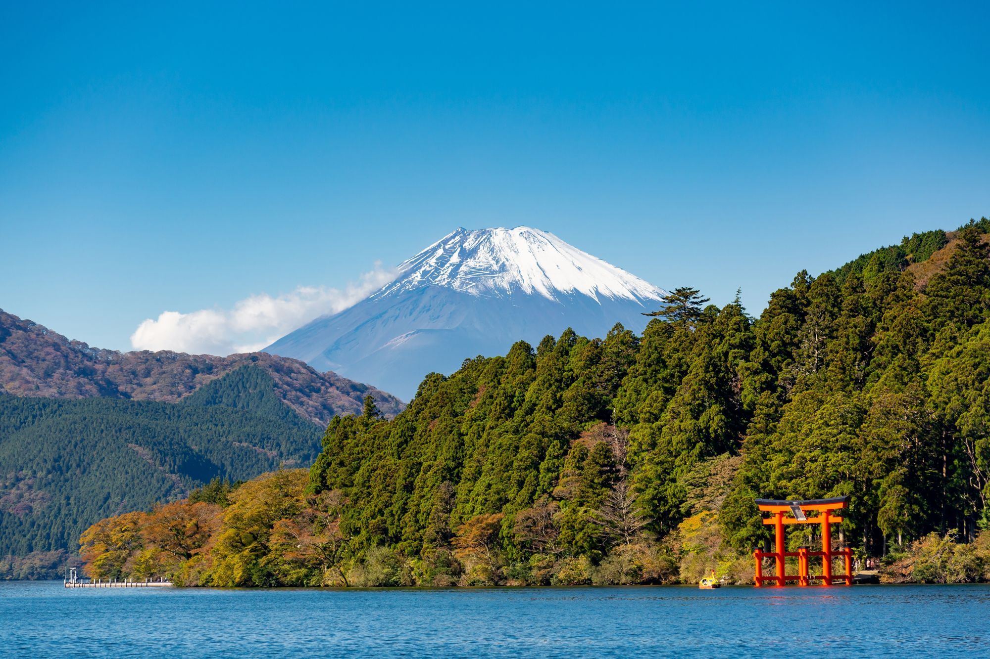 Kontrastreiches Japan ab Tokio: Lake Ashi view in Hakone